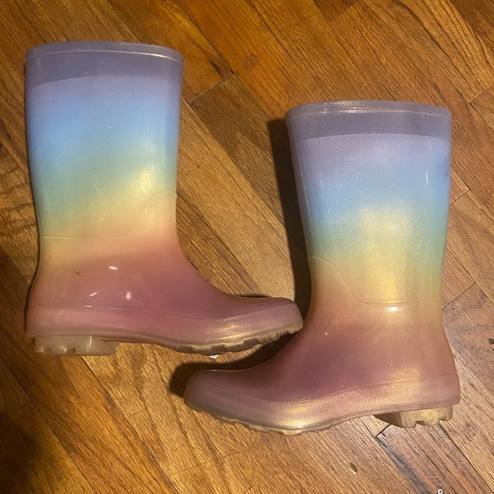 Kids Rain boots.  Ombré Glitter.